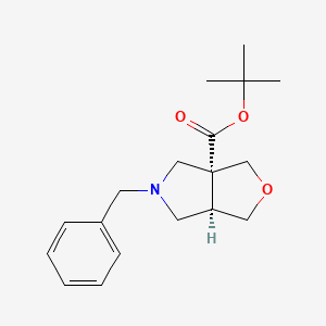 tert-butyl (3aR,6aR)-5-benzyl-3,4,6,6a-tetrahydro-1H-furo[3,4-c]pyrrole-3a-carboxylate
