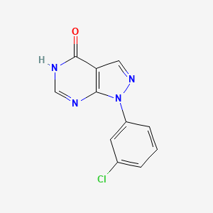 molecular formula C11H7ClN4O B1461165 1-(3-氯苯基)-1H-吡唑并[3,4-d]嘧啶-4-醇 CAS No. 650628-64-1