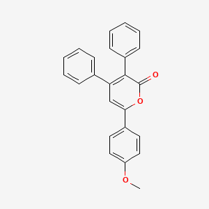 molecular formula C24H18O3 B14611651 2H-Pyran-2-one, 6-(4-methoxyphenyl)-3,4-diphenyl- CAS No. 59931-67-8