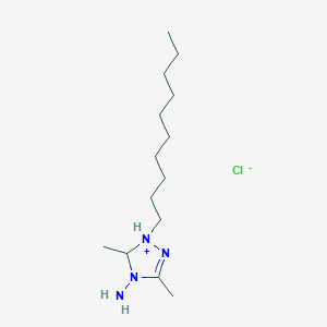 molecular formula C14H31ClN4 B14611657 4-Amino-1-decyl-3,5-dimethyl-4,5-dihydro-1H-1,2,4-triazol-1-ium chloride CAS No. 59944-36-4