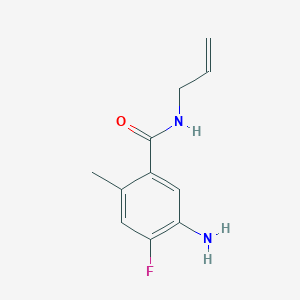 molecular formula C11H13FN2O B1461167 N-Allyl-5-amino-4-fluoro-2-methylbenzamide CAS No. 1875031-34-7