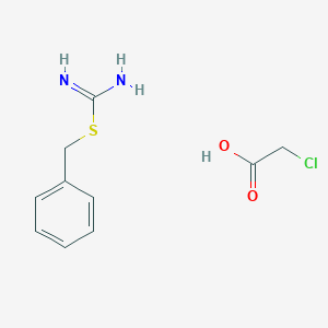 molecular formula C10H13ClN2O2S B14611671 Benzyl carbamimidothioate;2-chloroacetic acid CAS No. 60834-57-3