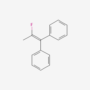 molecular formula C15H13F B14611707 1,1'-(2-Fluoroprop-1-ene-1,1-diyl)dibenzene CAS No. 59888-13-0