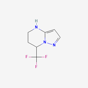 molecular formula C7H8F3N3 B1461172 7-(Trifluoromethyl)-4,5,6,7-tetrahydropyrazolo[1,5-a]pyrimidine CAS No. 725699-19-4