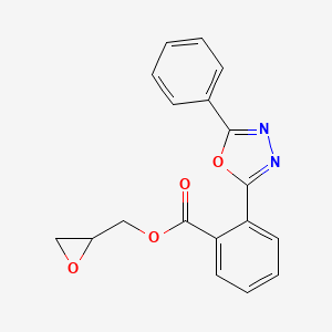 molecular formula C18H14N2O4 B14611743 (Oxiran-2-yl)methyl 2-(5-phenyl-1,3,4-oxadiazol-2-yl)benzoate CAS No. 56894-61-2