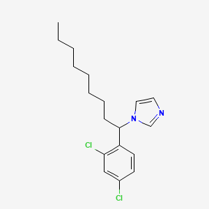 molecular formula C18H24Cl2N2 B14611783 1-[1-(2,4-Dichlorophenyl)nonyl]-1H-imidazole CAS No. 61019-66-7