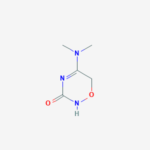 molecular formula C5H9N3O2 B14611811 2H-1,2,4-Oxadiazin-3(6H)-one, 5-(dimethylamino)- CAS No. 59696-57-0