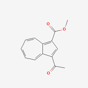 molecular formula C14H12O3 B14611818 1-Azulenecarboxylic acid, 3-acetyl-, methyl ester CAS No. 58313-18-1