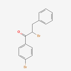 molecular formula C15H12Br2O B14611844 1-Propanone, 2-bromo-1-(4-bromophenyl)-3-phenyl- CAS No. 59824-91-8