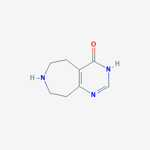 molecular formula C8H11N3O B1461185 6,7,8,9-tetrahydro-3H-pyrimido[4,5-d]azepin-4(5H)-one CAS No. 46001-09-6