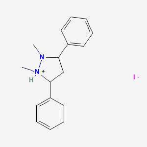 molecular formula C17H21IN2 B14611862 1,2-Dimethyl-3,5-diphenylpyrazolidin-1-ium iodide CAS No. 58764-70-8