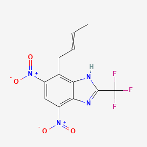 4-(But-2-en-1-yl)-5,7-dinitro-2-(trifluoromethyl)-1H-benzimidazole