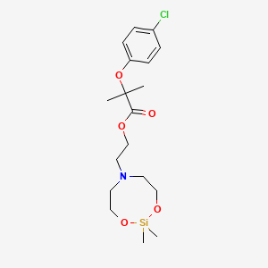 Propionic acid, 2-(p-chlorophenoxy)-2-methyl-, 2-(2,2-dimethyl-1,3-dioxa-6-aza-2-silacyclooct-6-yl)ethyl ester