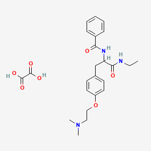 O-(2-Dimethylaminoethyl)-N-benzoyl-DL-tyrosyl-ethylamide oxalate