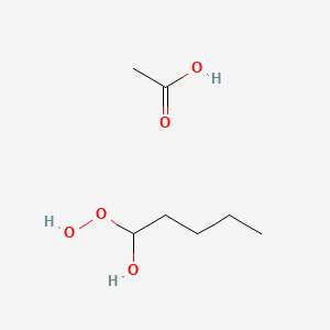 molecular formula C7H16O5 B14611938 Acetic acid;1-hydroperoxypentan-1-ol CAS No. 59934-72-4