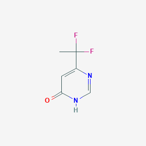 molecular formula C6H6F2N2O B1461195 6-(1,1-二氟乙基)-3H-嘧啶-4-酮 CAS No. 1816998-60-3