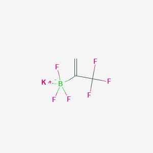 molecular formula C3H2BF6K B1461199 トリフルオロ(3,3,3-トリフルオロプロプ-1-エン-2-イル)ボレート(1-)カリウム CAS No. 2144763-11-9