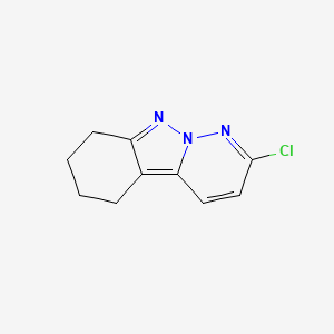 molecular formula C10H10ClN3 B14612003 Pyridazino[1,6-b]indazole, 2-chloro-5,6,7,8-tetrahydro- CAS No. 61006-70-0