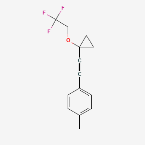 1-Methyl-4-{[1-(2,2,2-trifluoroethoxy)cyclopropyl]ethynyl}benzene