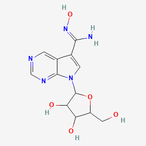 7-[3,4-dihydroxy-5-(hydroxymethyl)oxolan-2-yl]-N'-hydroxypyrrolo[2,3-d]pyrimidine-5-carboximidamide