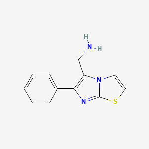 molecular formula C12H11N3S B1461205 {6-Phenylimidazo[2,1-b][1,3]thiazol-5-yl}methanamine CAS No. 1082924-59-1