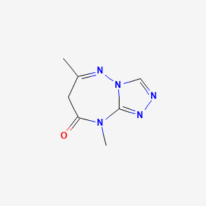 7H-1,2,4-Triazolo[4,3-b][1,2,4]triazepin-8(9H)-one, 6,9-dimethyl-