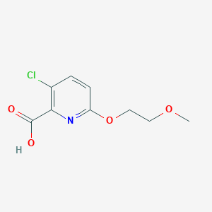 molecular formula C9H10ClNO4 B1461209 3-Chloro-6-(2-methoxyethoxy)pyridine-2-carboxylic acid CAS No. 1020947-39-0
