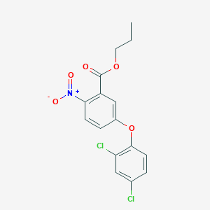 molecular formula C16H13Cl2NO5 B14612090 Propyl 5-(2,4-dichlorophenoxy)-2-nitrobenzoate CAS No. 57729-19-8