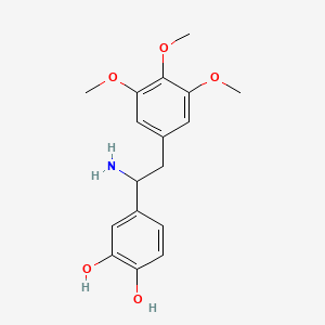 molecular formula C17H21NO5 B14612092 1,2-Benzenediol, 4-[1-amino-2-(3,4,5-trimethoxyphenyl)ethyl]- CAS No. 59962-72-0