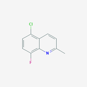 molecular formula C10H7ClFN B1461212 5-Chloro-8-fluoro-2-methylquinoline CAS No. 2137754-90-4