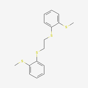 molecular formula C16H18S4 B14612162 1-Methylsulfanyl-2-[2-(2-methylsulfanylphenyl)sulfanylethylsulfanyl]benzene CAS No. 56977-01-6