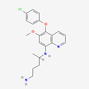 molecular formula C21H24ClN3O2 B14612200 N4-[5-(4-chlorophenoxy)-6-methoxy-8-quinolyl]pentane-1,4-diamine CAS No. 57514-26-8