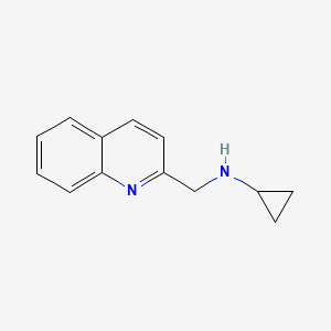 molecular formula C13H14N2 B1461221 N-(quinolin-2-ylmethyl)cyclopropanamine CAS No. 1042639-29-1