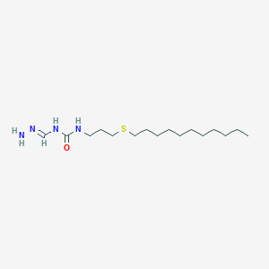 molecular formula C16H34N4OS B14612229 1-[(E)-hydrazinylidenemethyl]-3-(3-undecylsulfanylpropyl)urea 