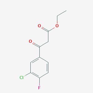 molecular formula C11H10ClFO3 B1461225 Ethyl 3-(3-chloro-4-fluorophenyl)-3-oxopropanoate CAS No. 72835-76-8