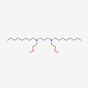 molecular formula C23H50N2O2 B14612257 2-[3-[2-Hydroxyethyl(octyl)amino]propyl-octylamino]ethanol CAS No. 58293-44-0