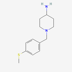 molecular formula C13H20N2S B1461226 1-{[4-(Methylsulfanyl)phenyl]methyl}piperidin-4-amine CAS No. 92539-19-0