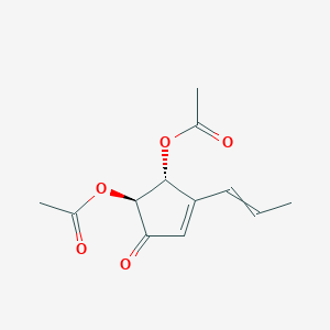 (1S,2R)-5-Oxo-3-(prop-1-en-1-yl)cyclopent-3-ene-1,2-diyl diacetate