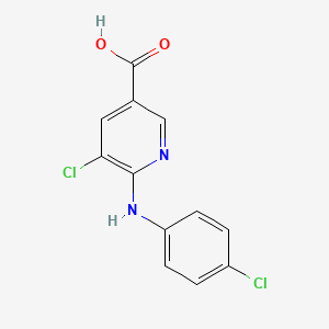 5-Chloro-6-[(4-chlorophenyl)amino]pyridine-3-carboxylic acid