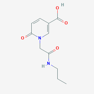 molecular formula C11H14N2O4 B1461237 6-Oxo-1-[(propylcarbamoyl)methyl]-1,6-dihydropyridine-3-carboxylic acid CAS No. 1039999-49-9