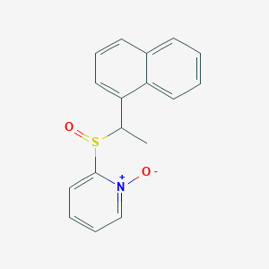 molecular formula C17H15NO2S B14612414 2-[1-(Naphthalen-1-yl)ethanesulfinyl]-1-oxo-1lambda~5~-pyridine CAS No. 60280-72-0