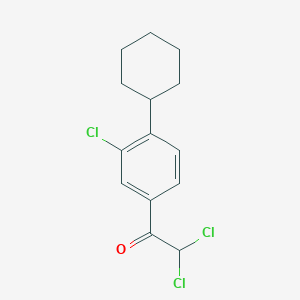 2,2-Dichloro-1-(3-chloro-4-cyclohexylphenyl)ethan-1-one