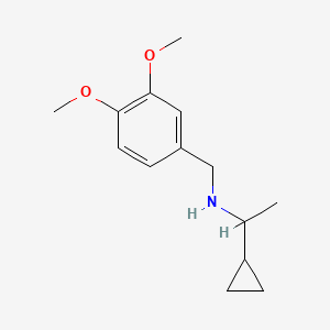 molecular formula C14H21NO2 B1461243 (1-环丙基乙基)[(3,4-二甲氧基苯基)甲基]胺 CAS No. 1038279-09-2