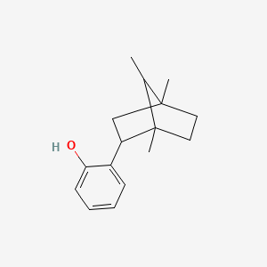 molecular formula C16H22O B14612435 2-(1,4,7-Trimethylbicyclo[2.2.1]heptan-2-yl)phenol CAS No. 59175-07-4