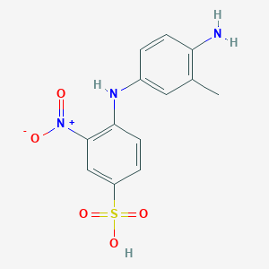 molecular formula C13H13N3O5S B14612473 4-(4-Amino-3-methylanilino)-3-nitrobenzene-1-sulfonic acid CAS No. 60405-01-8