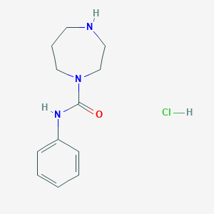 molecular formula C12H18ClN3O B1461248 N-phenyl-1,4-diazepane-1-carboxamide hydrochloride CAS No. 1171206-49-7