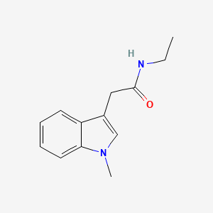 molecular formula C13H16N2O B14612484 N-ethyl-2-(1-methyl-1H-indol-3-yl)acetamide CAS No. 56999-24-7