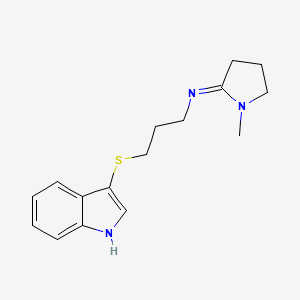 (2Z)-N-{3-[(1H-Indol-3-yl)sulfanyl]propyl}-1-methylpyrrolidin-2-imine