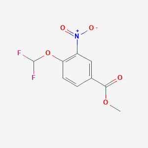 molecular formula C9H7F2NO5 B1461253 Methyl 4-(difluoromethoxy)-3-nitrobenzoate CAS No. 1154278-25-7