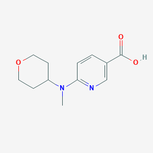 molecular formula C12H16N2O3 B1461255 6-[Methyl(oxan-4-yl)amino]pyridine-3-carboxylic acid CAS No. 1156247-38-9
